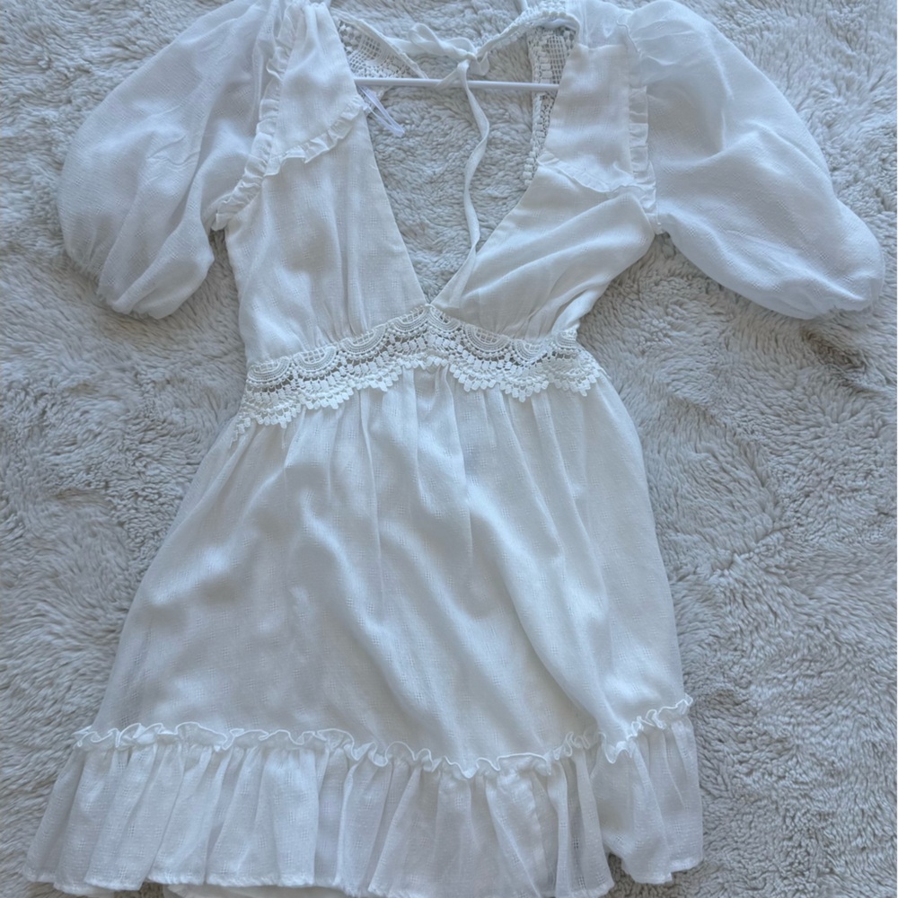 Lulus white mini sundress size small